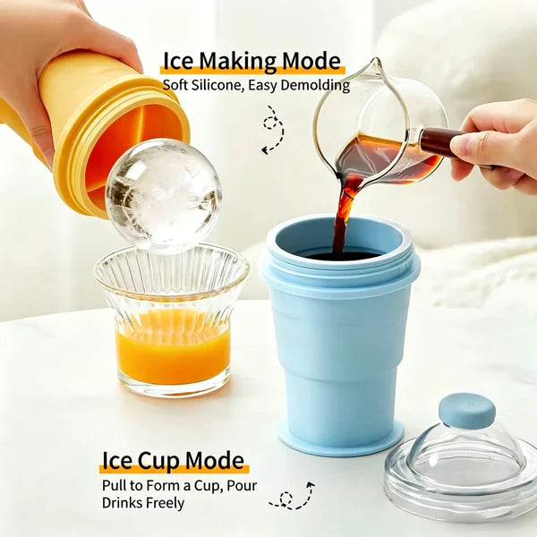 🎀Foldable Silicone Ice Ball Drink Cup