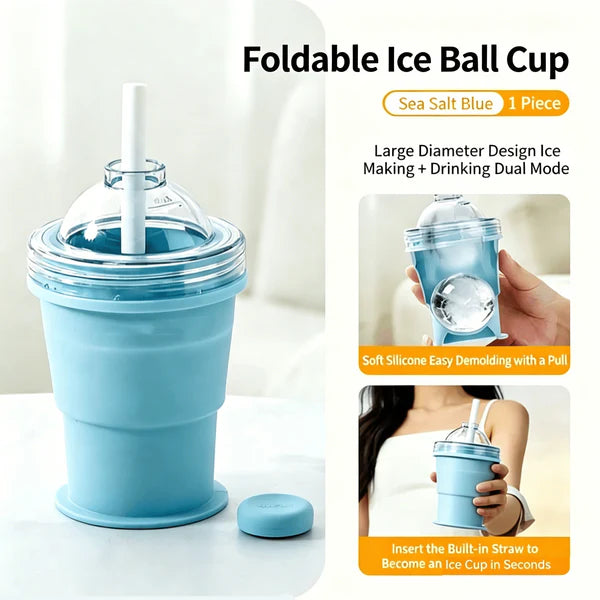🎀Foldable Silicone Ice Ball Drink Cup
