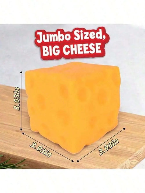 1pc Large Soft Squeeze Cheese Block, Adult Gift, Adult Stress Relief Sensory Toy