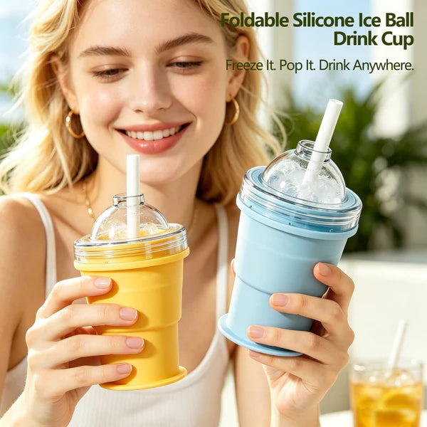 🎀Foldable Silicone Ice Ball Drink Cup