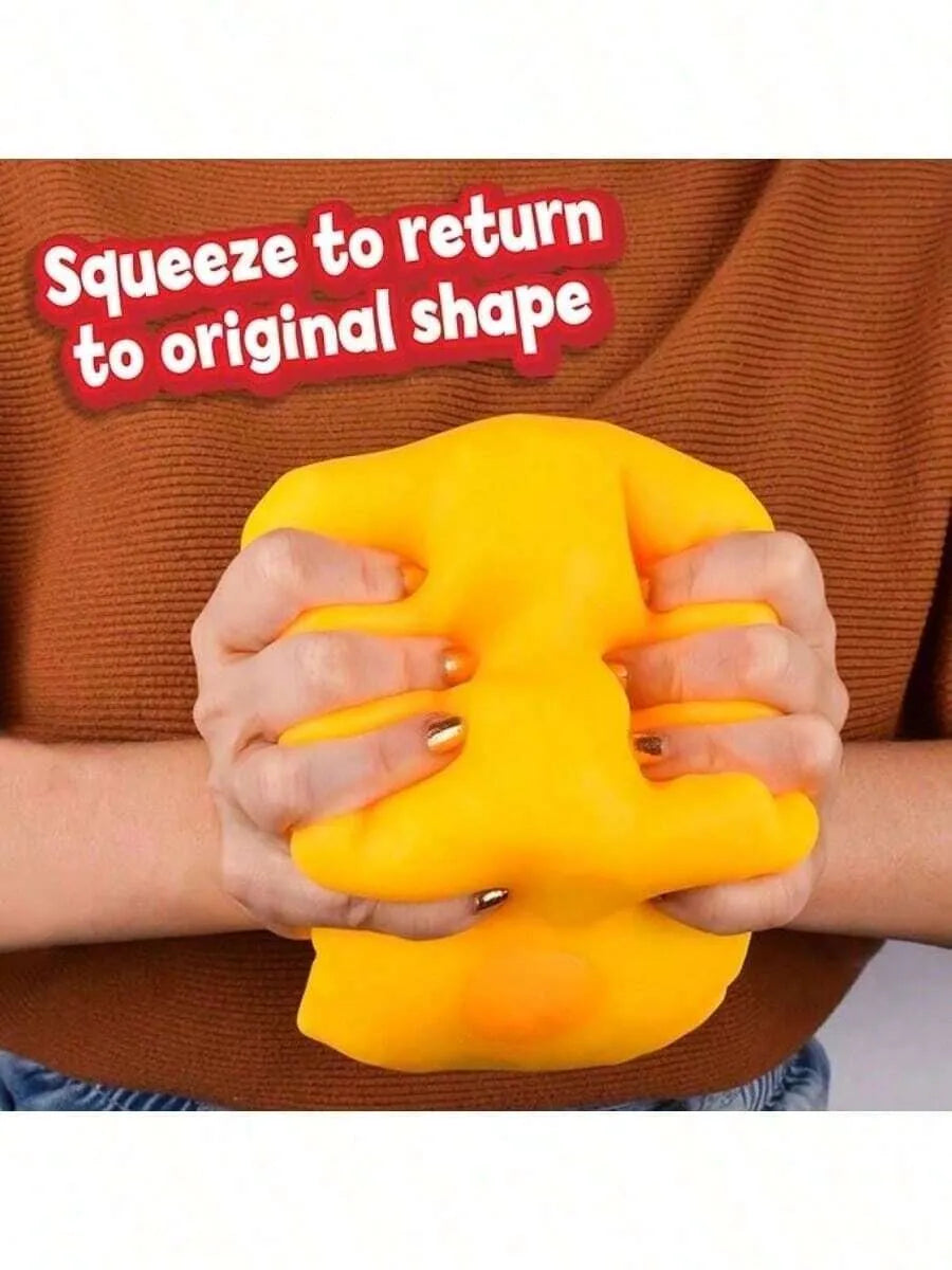 1pc Large Soft Squeeze Cheese Block, Adult Gift, Adult Stress Relief Sensory Toy