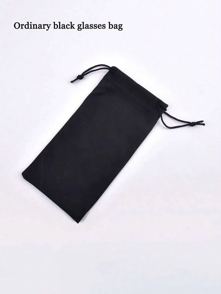 Black 2-pack Unique curved eyeglass frames—a practical, minimalist black design made of plastic, perfect for the living room, bedroom, or office, or as a gift for family and friends