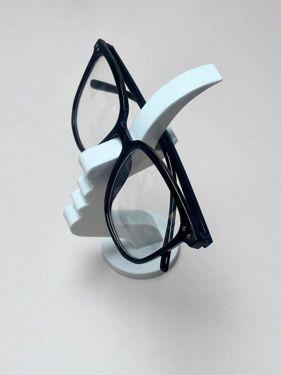 Black 2-pack Unique curved eyeglass frames—a practical, minimalist black design made of plastic, perfect for the living room, bedroom, or office, or as a gift for family and friends