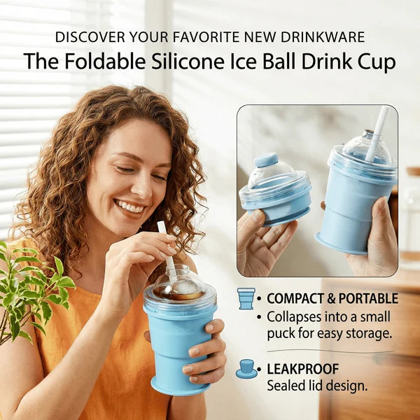 🎀Foldable Silicone Ice Ball Drink Cup