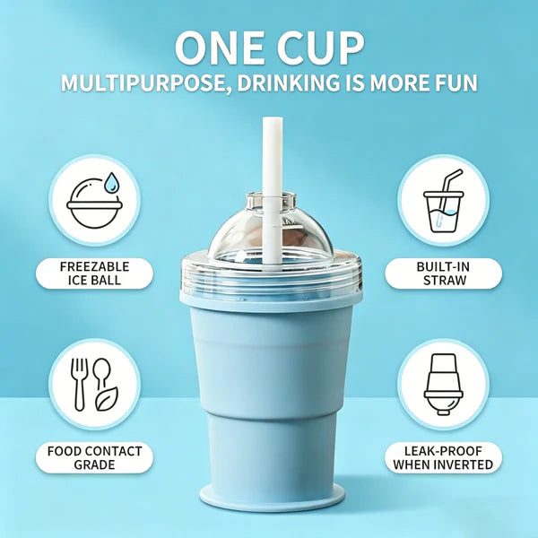 🎀Foldable Silicone Ice Ball Drink Cup